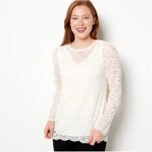 Issac Mizrahi Live! Women’s Lace Top